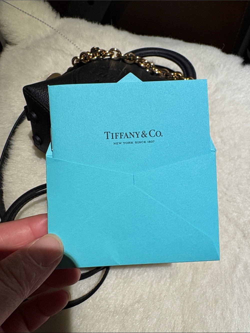 Tiffani and Co black leather mini bag removable strap - cutest designer bag- New - Picture 10 of 16